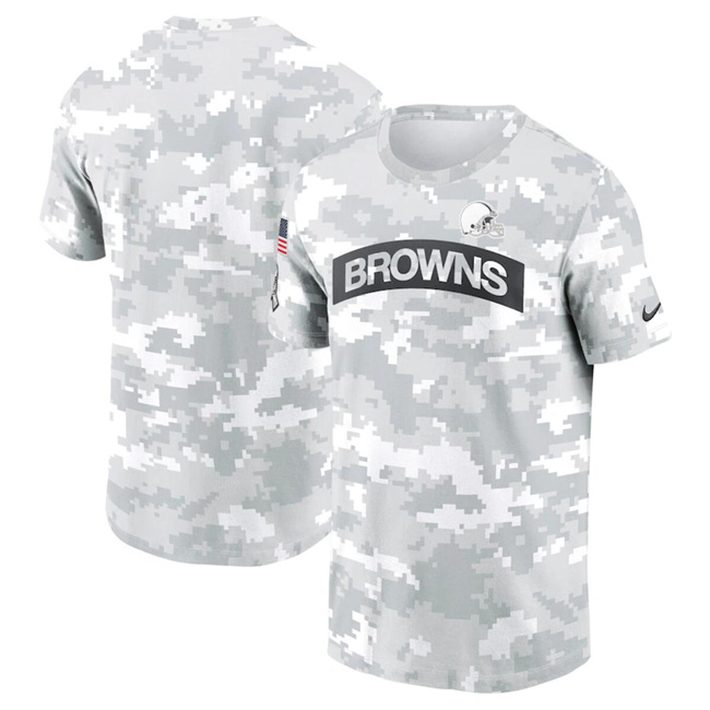 Men's Cleveland Browns 2024 Arctic Camo Salute To Service Performance T-Shirt Men's Cleveland Browns 2024 Arctic Camo Salute To Service Performance T-Shirt