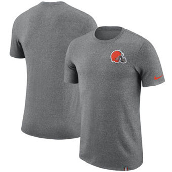Cleveland Browns Nike Marled Patch T-Shirt - Heathered Gray Cleveland Browns Nike Marled Patch T-Shirt - Heathered Gray