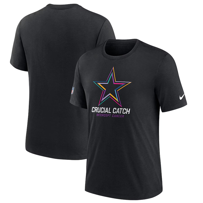 Men's Dallas Cowboys Black 2024 Crucial Catch T-Shirt Men's Dallas Cowboys Black 2024 Crucial Catch T-Shirt