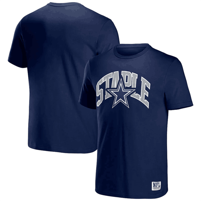 Men's Dallas Cowboys X Staple Navy Logo Lockup T-Shirt Men's Dallas Cowboys X Staple Navy Logo Lockup T-Shirt
