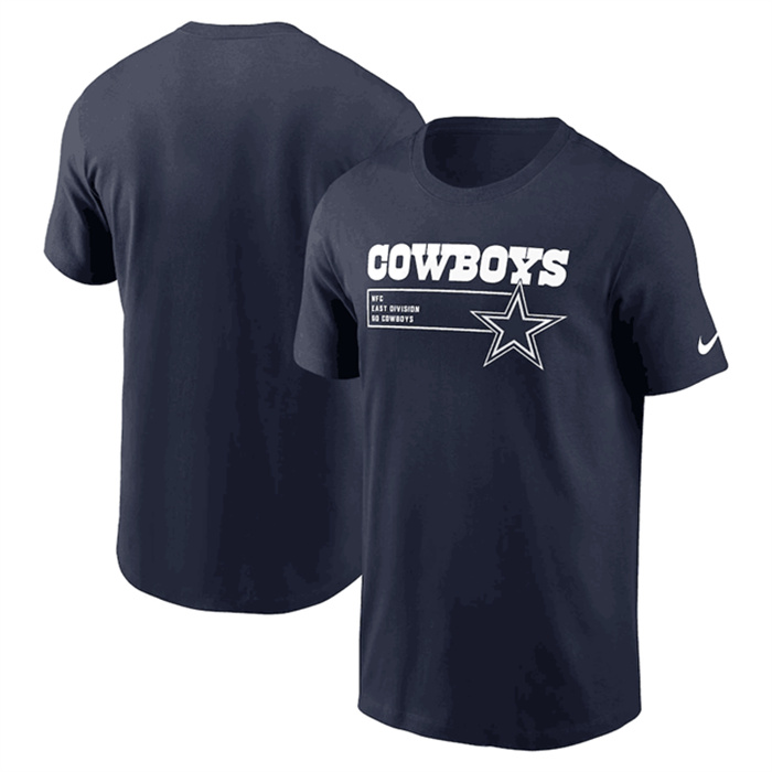 Men's Dallas Cowboys Navy Division Essential T-Shirt Men's Dallas Cowboys Navy Division Essential T-Shirt