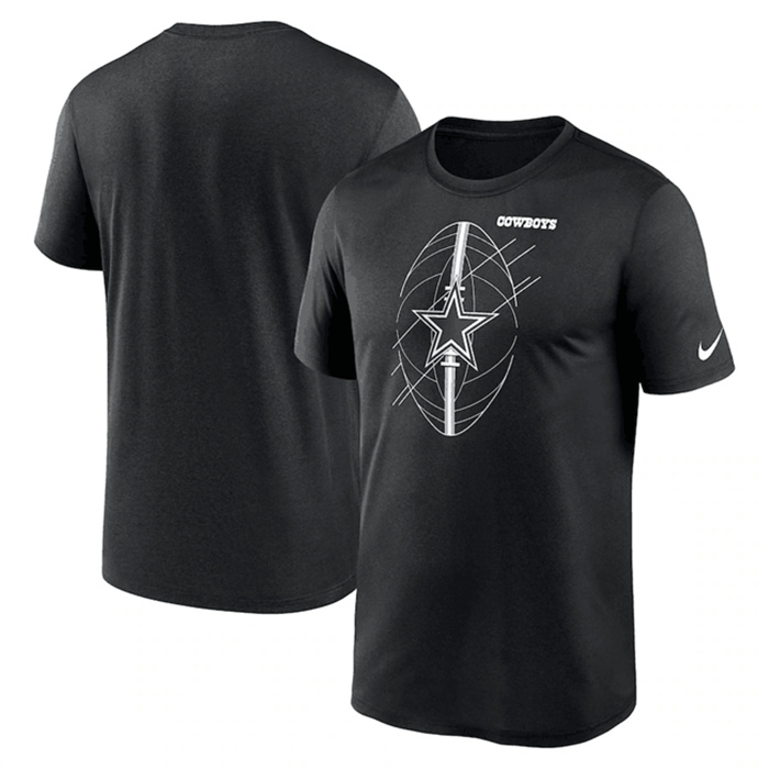 Men's Dallas Cowboys Black Legend Icon Performance T-Shirt Men's Dallas Cowboys Black Legend Icon Performance T-Shirt