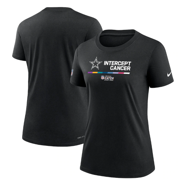 Women's Dallas Cowboys 2022 Black Crucial Catch Performance T-Shirt(Run Small) Women's Dallas Cowboys 2022 Black Crucial Catch Performance T-Shirt(Run Small)