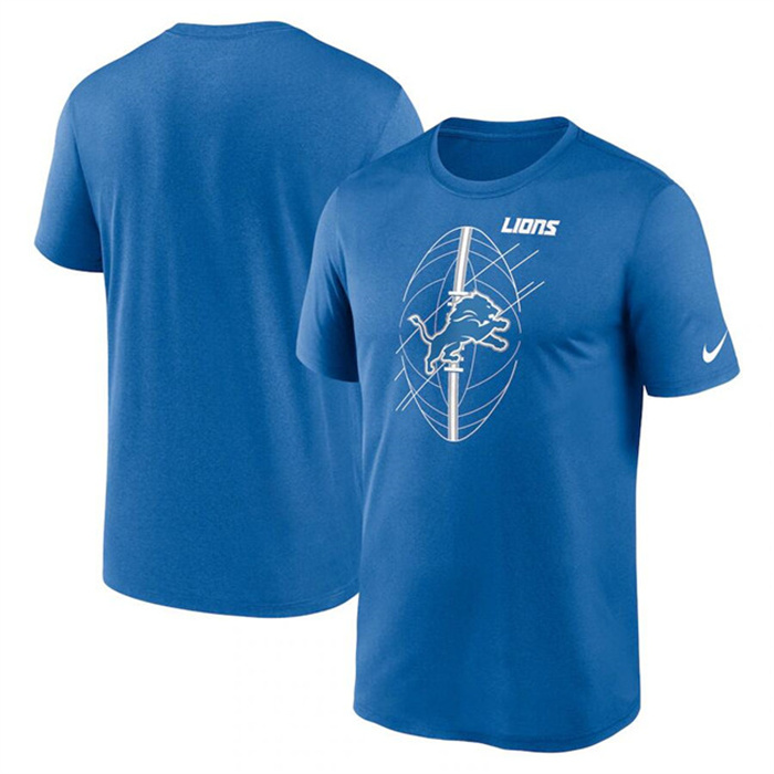 Men's Detroit Lions Blue Legend Icon Performance T-Shirt Men's Detroit Lions Blue Legend Icon Performance T-Shirt