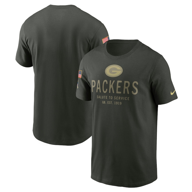 Men's Green Bay Packers Forest Green 2025 Salute to Service Sideline Primary Edge Dri-FIT T-Shirt Men's Green Bay Packers Forest Green 2025 Salute to Service Sideline Primary Edge Dri-FIT T-Shirt