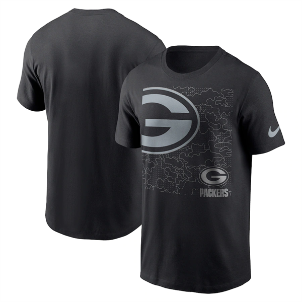 Men's Green Bay Packers Black T-Shirt Men's Green Bay Packers Black T-Shirt