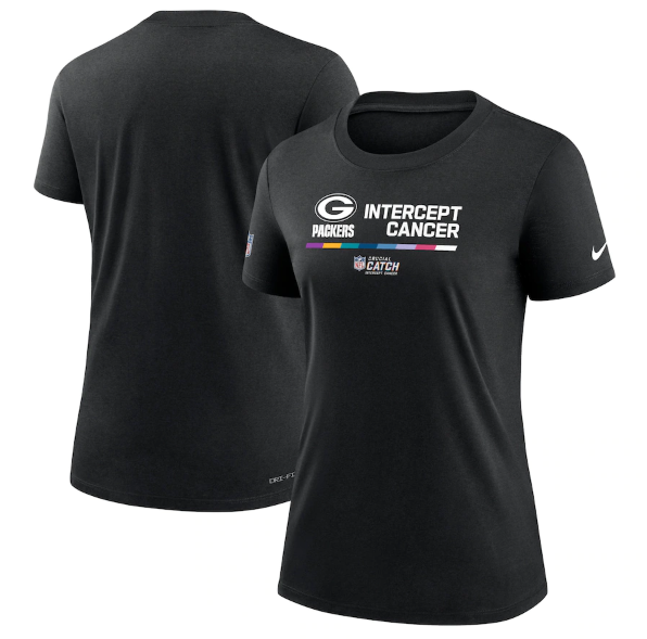 Women's Green Bay Packers 2022 Black Crucial Catch Performance T-Shirt(Run Small) Women's Green Bay Packers 2022 Black Crucial Catch Performance T-Shirt(Run Small)