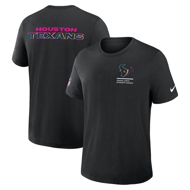 Men's Houston Texans Black 2025 Crucial Catch Tri-Blend Dri-FIT T-Shirt Men's Houston Texans Black 2025 Crucial Catch Tri-Blend Dri-FIT T-Shirt