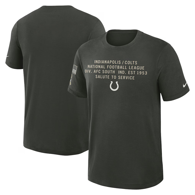 Men's Indianapolis Colts Dark Green 2025 Salute to Service Sideline Slub Dri-FIT T-Shirt Men's Indianapolis Colts Dark Green 2025 Salute to Service Sideline Slub Dri-FIT T-Shirt