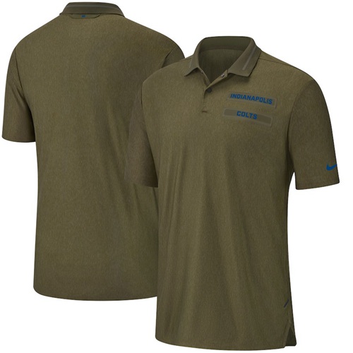 Men's Indianapolis Colts Salute to Service Sideline Polo Olive Men's Indianapolis Colts Salute to Service Sideline Polo Olive