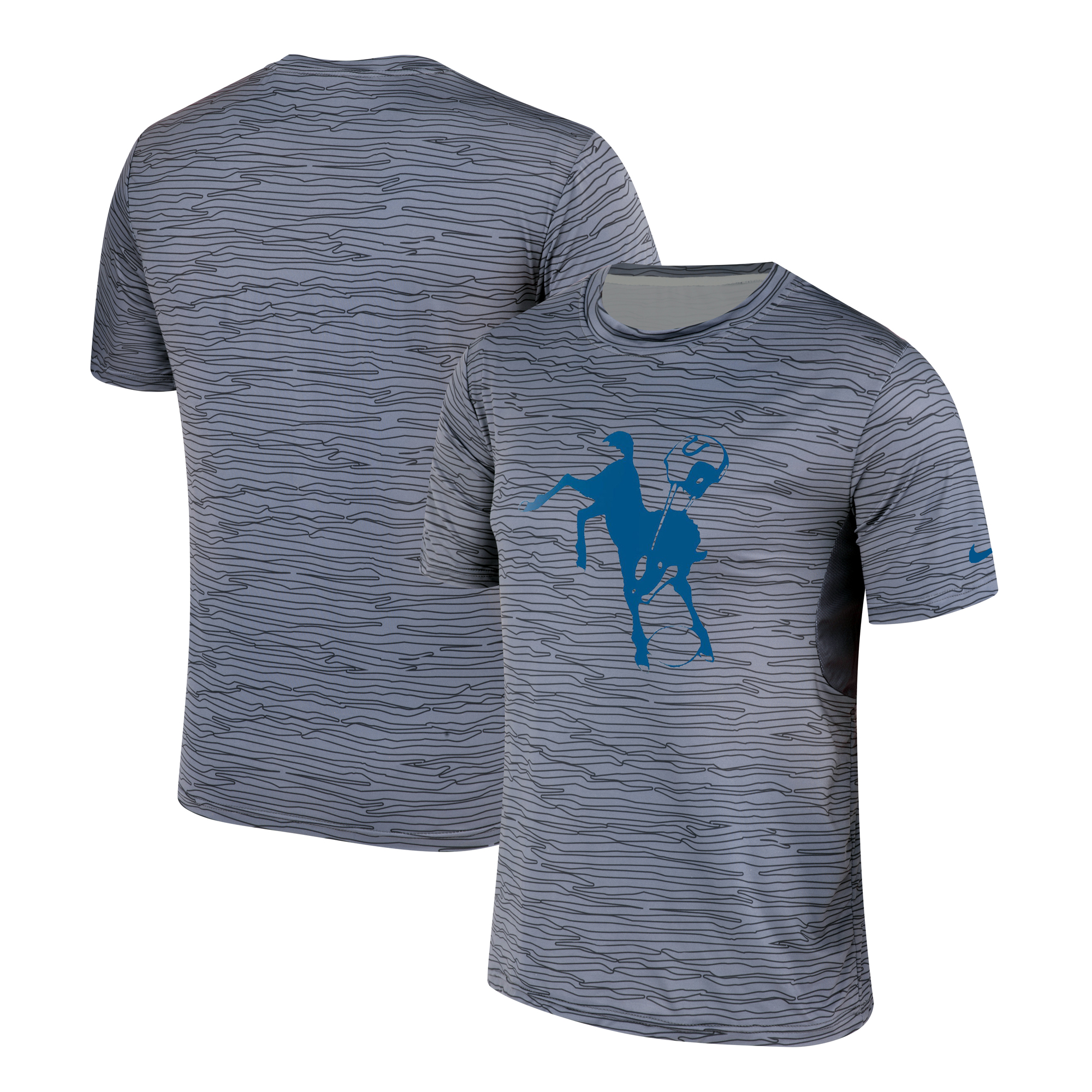 Indianapolis Colts Nike Gray Black Striped Logo Performance T-Shirt Indianapolis Colts Nike Gray Black Striped Logo Performance T-Shirt