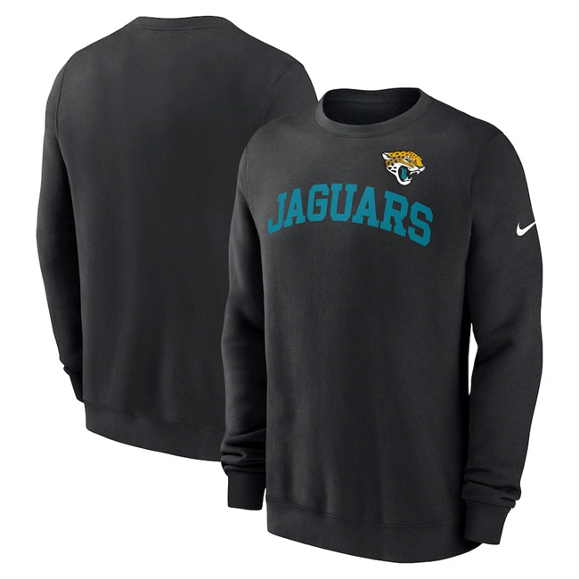 Men's Jacksonville Jaguars Black Club Pullover Sweatshirt Men's Jacksonville Jaguars Black Club Pullover Sweatshirt