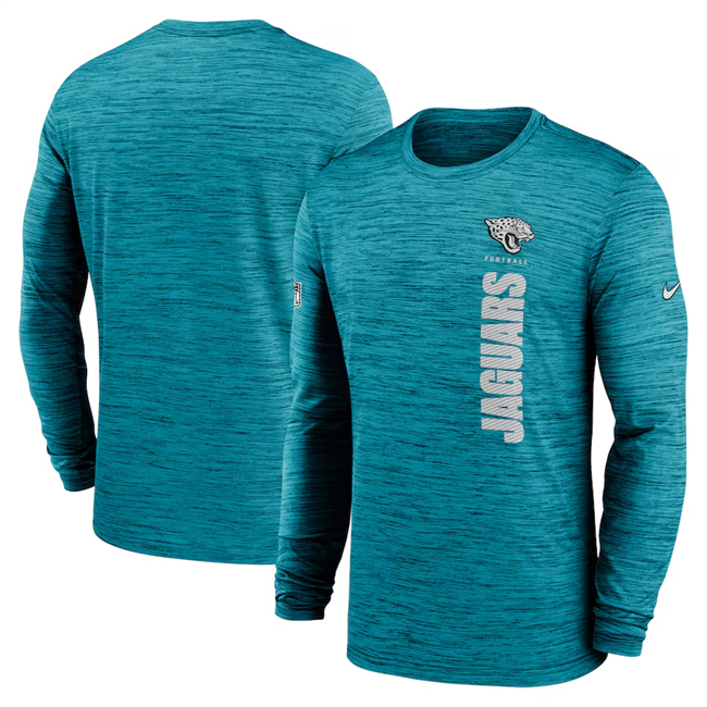 Men's Jacksonville Jaguars Teal 2024 Sideline Team Velocity Performance Long Sleeve T-Shirt Men's Jacksonville Jaguars Teal 2024 Sideline Team Velocity Performance Long Sleeve T-Shirt