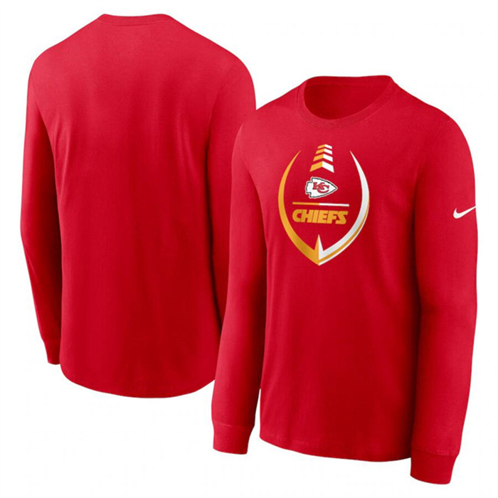 Men's Kansas City Chiefs Red Icon Legend Performance Long Sleeve T-Shirt Men's Kansas City Chiefs Red Icon Legend Performance Long Sleeve T-Shirt