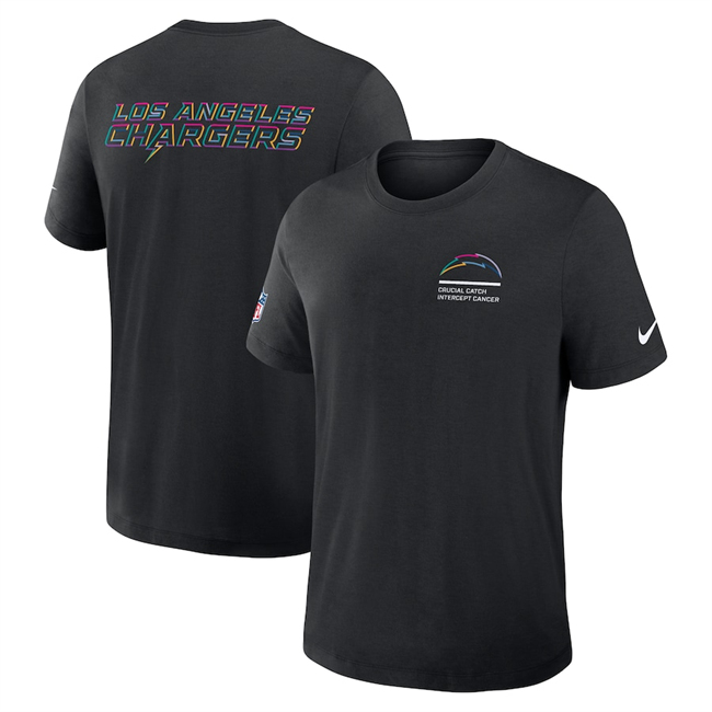 Men's Los Angeles Chargers Black 2025 Crucial Catch Tri-Blend Dri-FIT T-Shirt Men's Los Angeles Chargers Black 2025 Crucial Catch Tri-Blend Dri-FIT T-Shirt