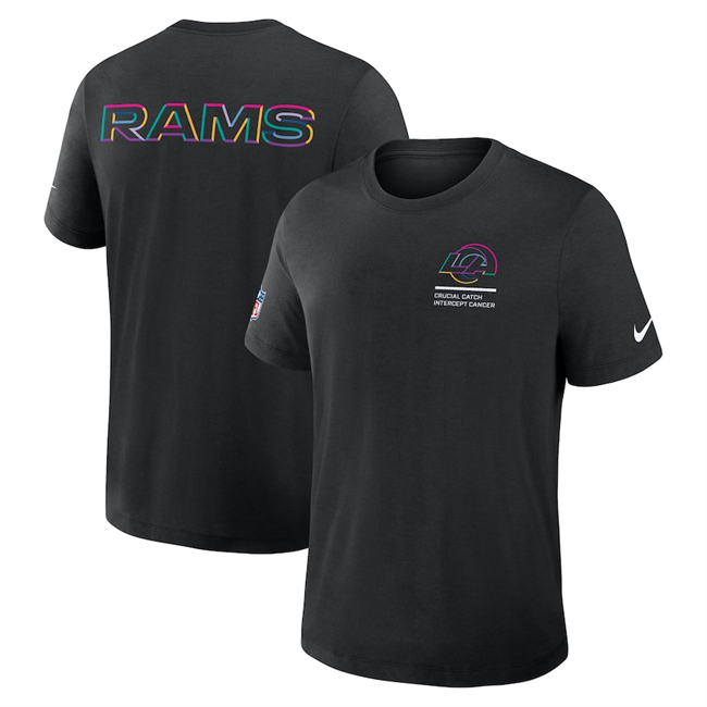 Men's Los Angeles Rams Black 2025 Crucial Catch Tri-Blend Dri-FIT T-Shirt Men's Los Angeles Rams Black 2025 Crucial Catch Tri-Blend Dri-FIT T-Shirt