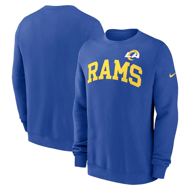 Men's Los Angeles Rams Royal Club Pullover Sweatshirt Men's Los Angeles Rams Royal Club Pullover Sweatshirt