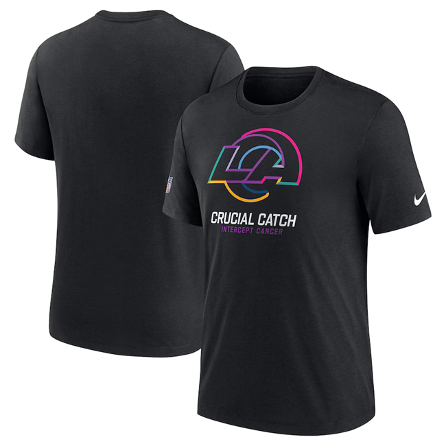 Men's Los Angeles Rams Black 2024 Crucial Catch T-Shirt Men's Los Angeles Rams Black 2024 Crucial Catch T-Shirt