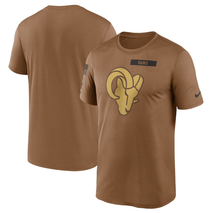 Men's Los Angeles Rams 2023 Brown Salute To Service Legend Performance T-Shirt Men's Los Angeles Rams 2023 Brown Salute To Service Legend Performance T-Shirt