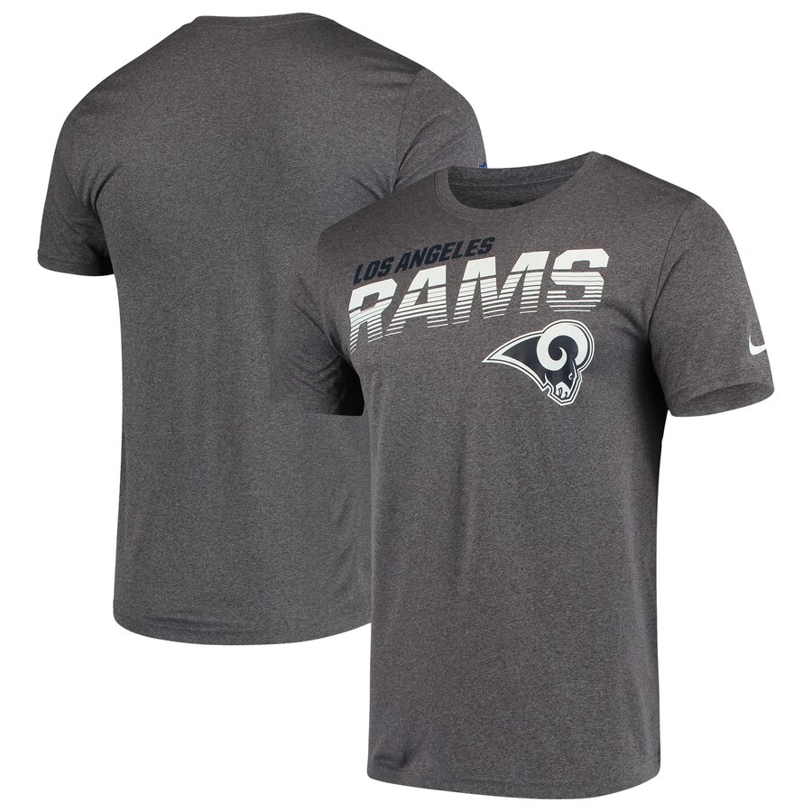 Los Angeles Rams Nike Sideline Line Of Scrimmage Legend Performance T-Shirt Heathered Gray Los Angeles Rams Nike Sideline Line Of Scrimmage Legend Performance T-Shirt Heathered Gray