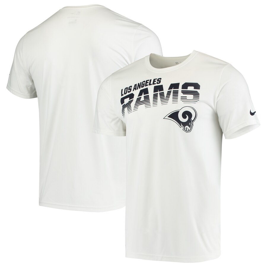 Los Angeles Rams Nike Sideline Line Of Scrimmage Legend Performance T-Shirt White Los Angeles Rams Nike Sideline Line Of Scrimmage Legend Performance T-Shirt White