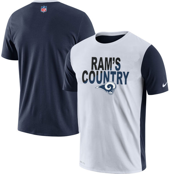 Los Angeles Rams Nike Performance T-Shirt White Los Angeles Rams Nike Performance T-Shirt White