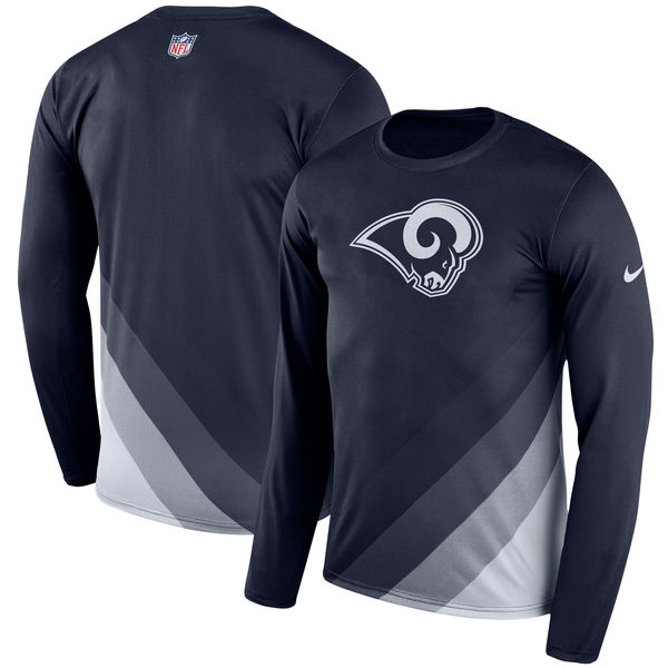 Men's Los Angeles Rams Nike Navy Sideline Legend Prism Performance Long Sleeve T-Shirt Men's Los Angeles Rams Nike Navy Sideline Legend Prism Performance Long Sleeve T-Shirt