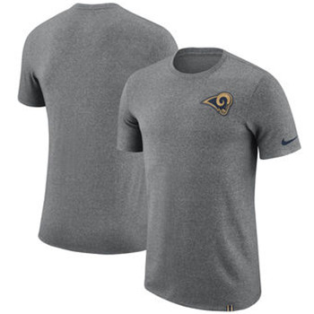 Los Angeles Rams Nike Marled Patch T-Shirt - Heathered Gray Los Angeles Rams Nike Marled Patch T-Shirt - Heathered Gray
