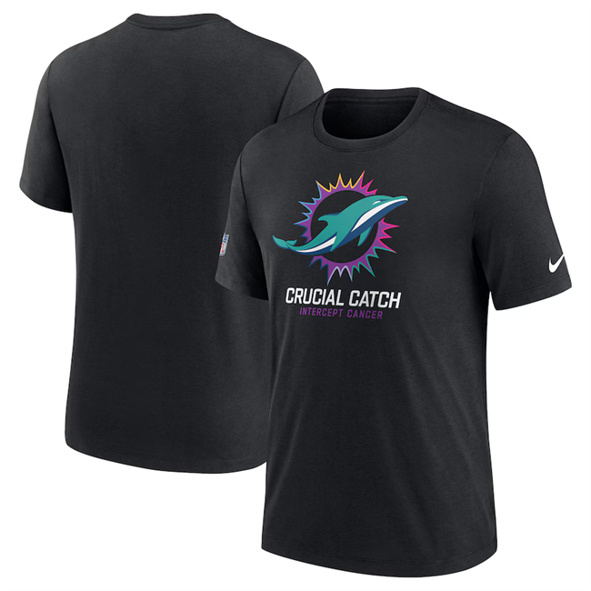 Men's Miami Dolphins Black 2024 Crucial Catch T-Shirt Men's Miami Dolphins Black 2024 Crucial Catch T-Shirt
