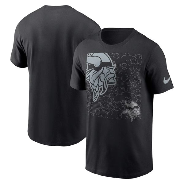Men's Minnesota Vikings Black T-Shirt Men's Minnesota Vikings Black T-Shirt