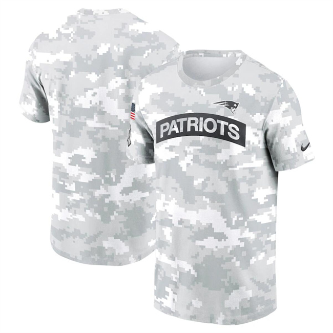 Men's New England Patriots 2024 Arctic Camo Salute To Service Performance T-Shirt Men's New England Patriots 2024 Arctic Camo Salute To Service Performance T-Shirt