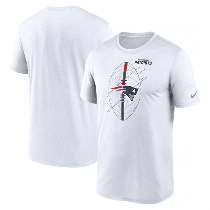 Men's New England Patriots White Legend Icon Performance T-Shirt Men's New England Patriots White Legend Icon Performance T-Shirt