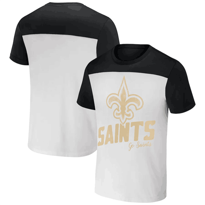 Men's New Orleans Saints Cream Black X Darius Rucker Collection Colorblocked T-Shirt Men's New Orleans Saints Cream Black X Darius Rucker Collection Colorblocked T-Shirt