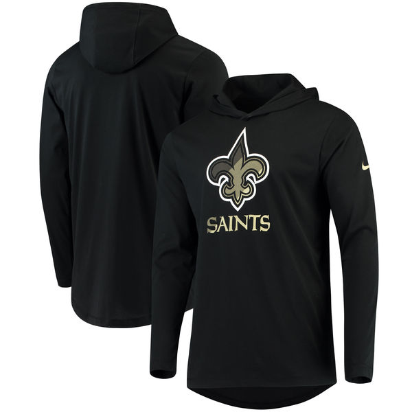 New Orleans Saints Nike Blend Performance Hooded Long Sleeve T-Shirt Black New Orleans Saints Nike Blend Performance Hooded Long Sleeve T-Shirt Black