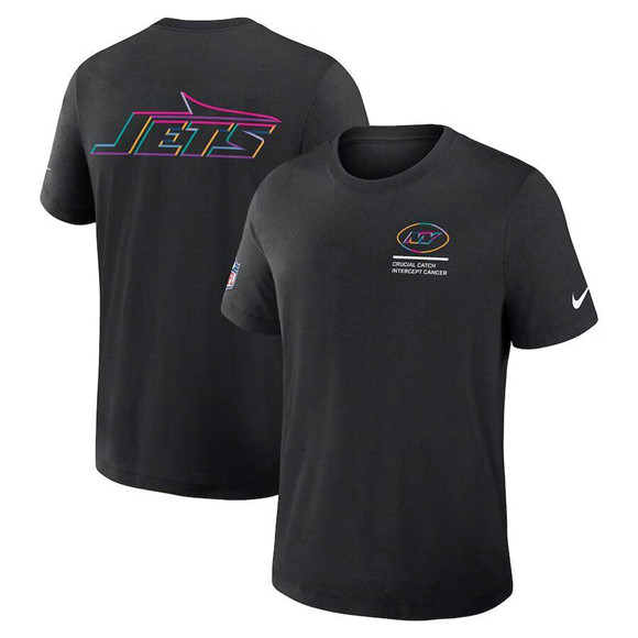Men's New York Jets Black 2025 Crucial Catch T-Shirt Men's New York Jets Black 2025 Crucial Catch T-Shirt