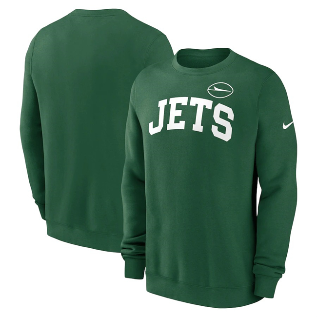 Men's New York Jets Green Club Pullover Sweatshirt Men's New York Jets Green Club Pullover Sweatshirt