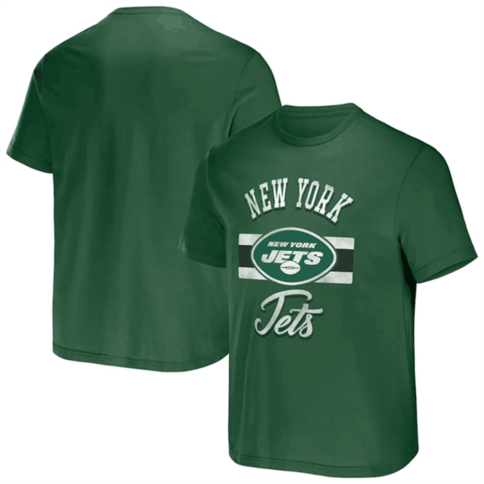 Men's New York Jets Green X Darius Rucker Collection Stripe T-Shirt Men's New York Jets Green X Darius Rucker Collection Stripe T-Shirt