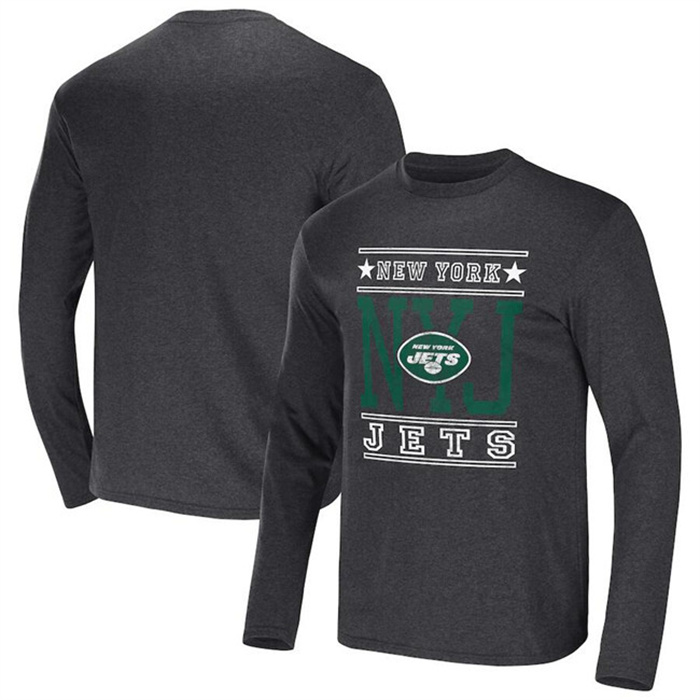 Men's New York Jets Heathered Charcoal X Darius Rucker Collection Long Sleeve T-Shirt Men's New York Jets Heathered Charcoal X Darius Rucker Collection Long Sleeve T-Shirt