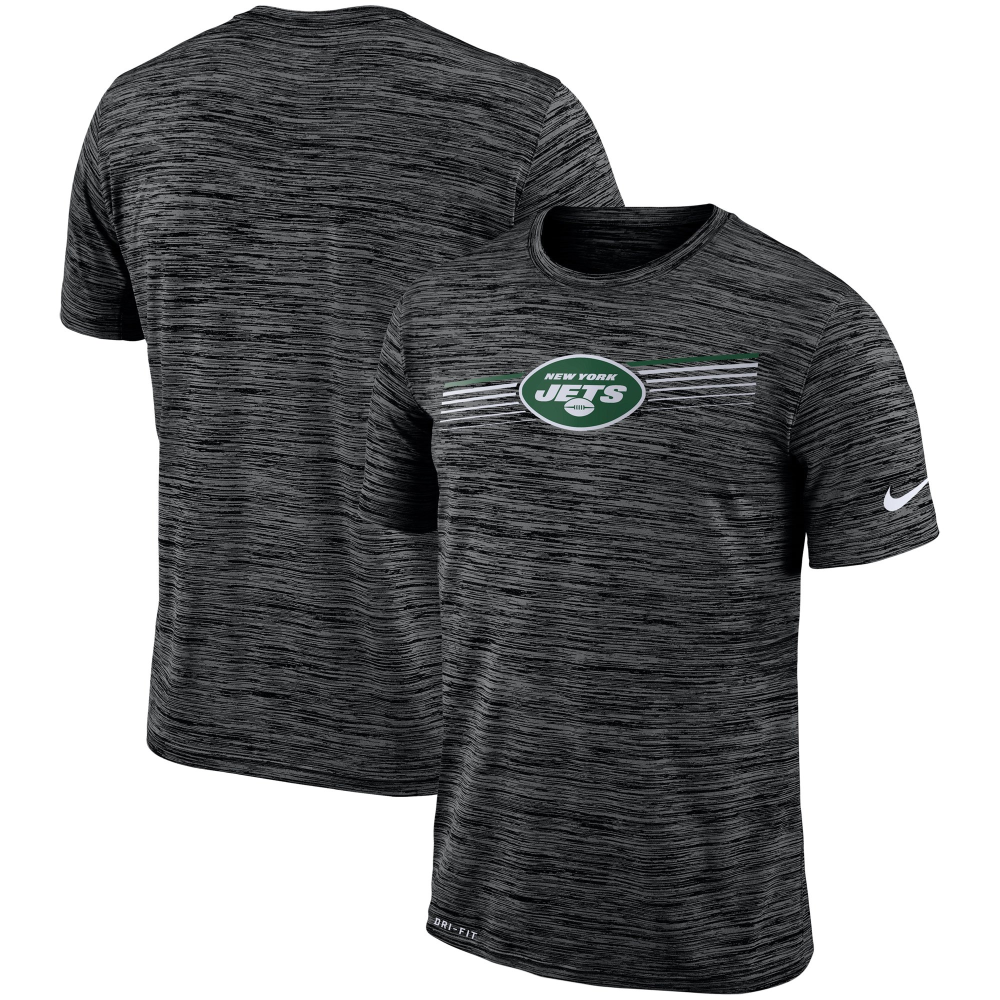 New York Jets Nike Sideline Velocity Performance T-Shirt Heathered Black New York Jets Nike Sideline Velocity Performance T-Shirt Heathered Black