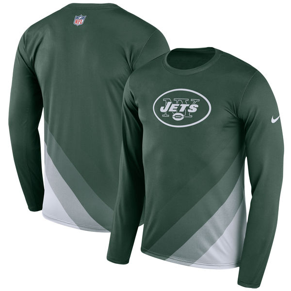 Men's New York Jets Nike Green Sideline Legend Prism Performance Long Sleeve T-Shirt Men's New York Jets Nike Green Sideline Legend Prism Performance Long Sleeve T-Shirt