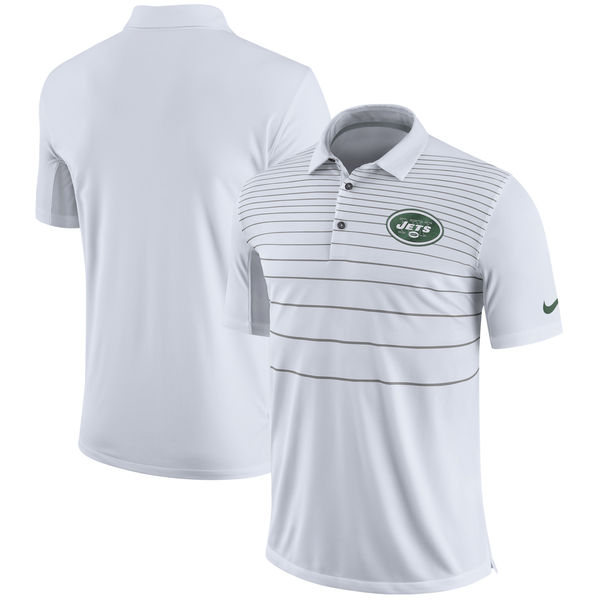 Men's New York Jets Nike White Early Season Polo Men's New York Jets Nike White Early Season Polo