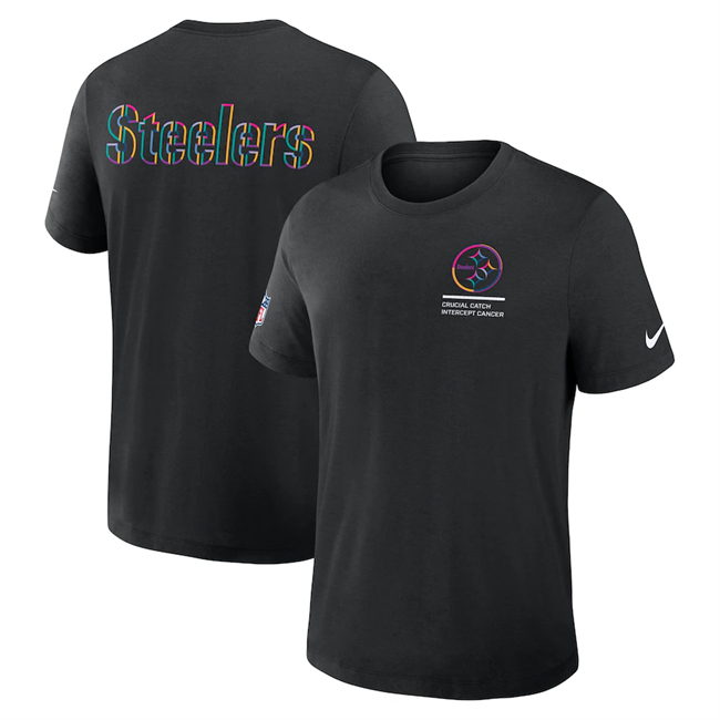 Men's Pittsburgh Steelers Black 2025 Crucial Catch Tri-Blend Dri-FIT T-Shirt Men's Pittsburgh Steelers Black 2025 Crucial Catch Tri-Blend Dri-FIT T-Shirt