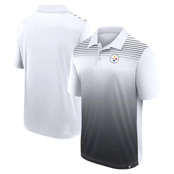 Men's Pittsburgh Steelers White Polo Men's Pittsburgh Steelers White Polo