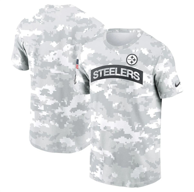 Men's Pittsburgh Steelers 2024 Arctic Camo Salute To Service Performance T-Shirt Men's Pittsburgh Steelers 2024 Arctic Camo Salute To Service Performance T-Shirt