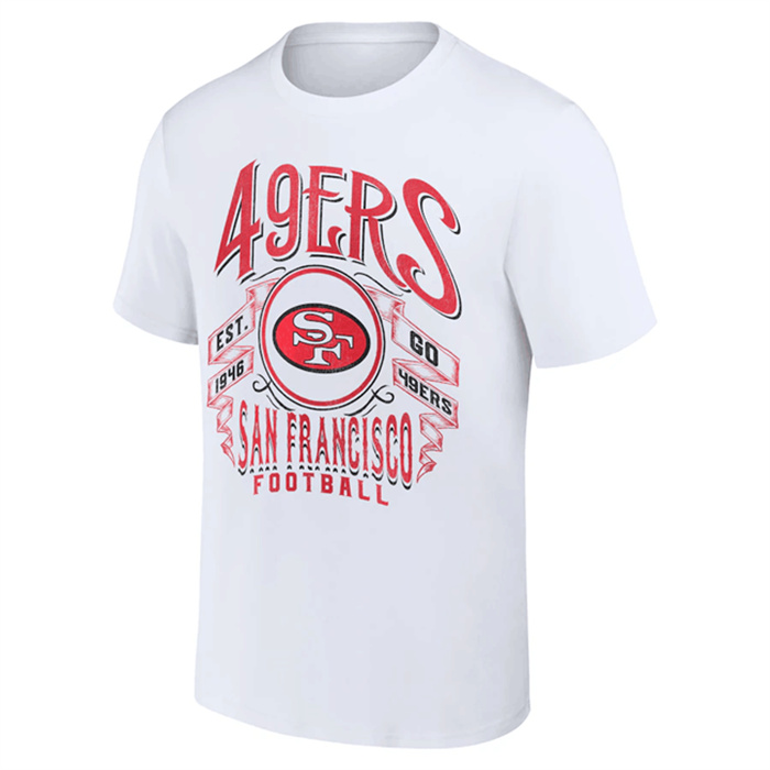 Men's San Francisco 49ers White X Darius Rucker Collection Vintage Football T-Shirt Men's San Francisco 49ers White X Darius Rucker Collection Vintage Football T-Shirt