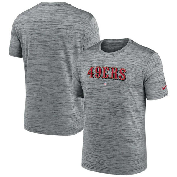 Men's San Francisco 49ers Grey Velocity Performance T-Shirt Men's San Francisco 49ers Grey Velocity Performance T-Shirt