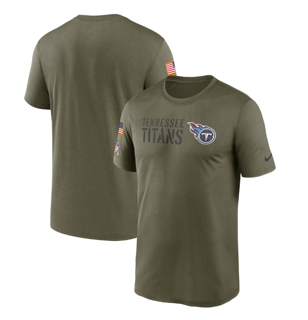 Men's Tennessee Titans Olive 2022 Salute To Service Legend Team T-Shirt Men's Tennessee Titans Olive 2022 Salute To Service Legend Team T-Shirt