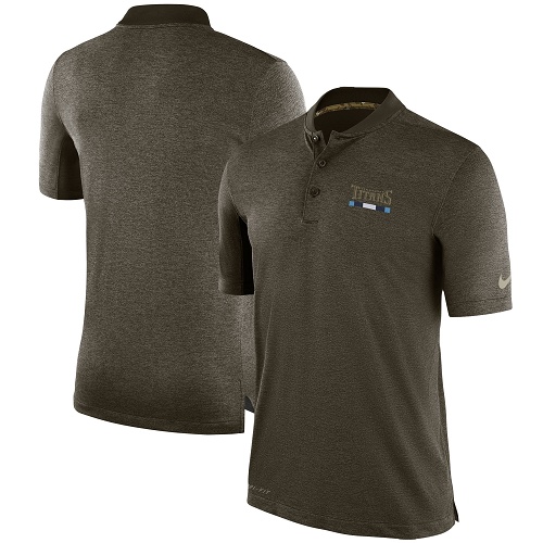 Men's Tennessee Titans Nike Olive Salute to Service Sideline Polo T-Shirt Men's Tennessee Titans Nike Olive Salute to Service Sideline Polo T-Shirt