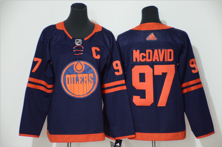 Oilers 29 Leon Draisaitl Navy Women 50th Anniversary Adidas Jersey Oilers 29 Leon Draisaitl Navy Women 50th Anniversary Adidas Jersey