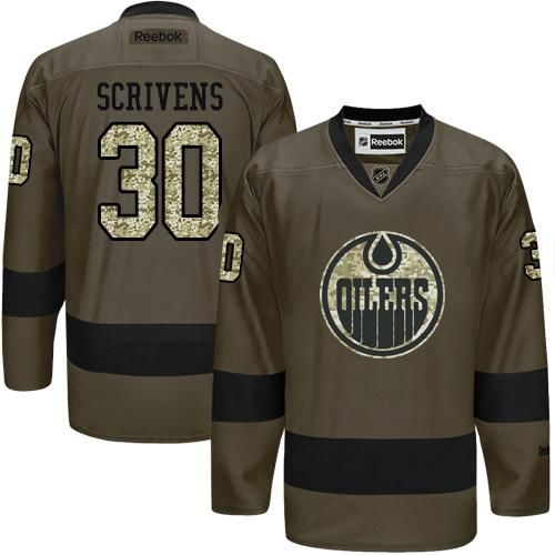 Oilers #30 Ben Scrivens Green Salute to Service Stitched NHL Jersey Oilers #30 Ben Scrivens Green Salute to Service Stitched NHL Jersey